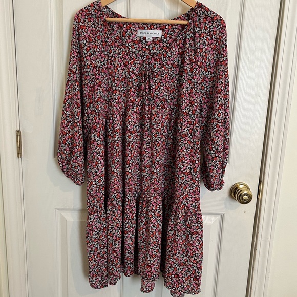 Emma & Michele Dresses & Skirts - Ditsy Floral Cottagecore Flowy Boho Mid-Length Dress - Size M